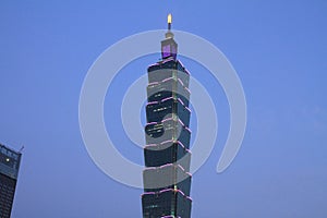 Taipei 101, high rise building in Taipei, Taiwan, ROC night scene