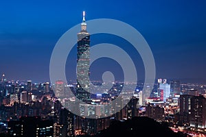 The taipei city night scene