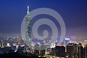 Taipei city night scene