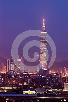 Taipei city night scene.