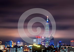 Taipei city night view