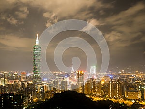 Taipei night skyline