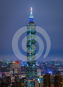 Taipei 101 at Night, Taiwan photo