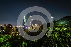 Taipei night view seen from the Xiangshan Taipei