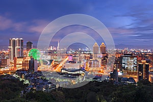 Taipei, Taiwan city skyline in the Xinyi District