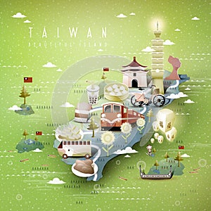Taiwan attractions map