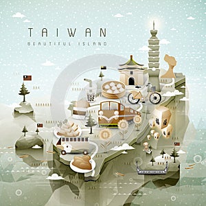 Taiwan attractions map