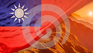 Taiwan Flag. The National Flag of Taiwan