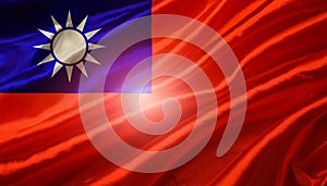 Taiwan Flag. The National Flag of Taiwan