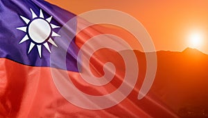 Taiwan Flag. The National Flag of Taiwan