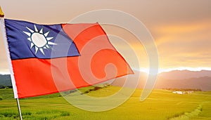 Taiwan Flag. The National Flag of Taiwan