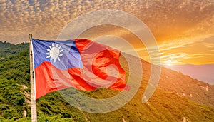 Taiwan Flag. The National Flag of Taiwan