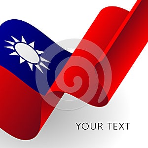 Taiwan flag. Patriotic design. Vector illustration.