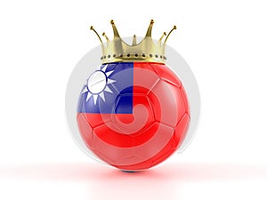 Taiwan flag soccer ball with crown