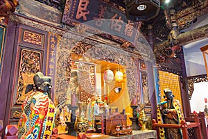 Taiwan Fu City God Temple in Tainan, Taiwan. The temple was built in 1669 during the Zheng Period of the Ming Dynasty