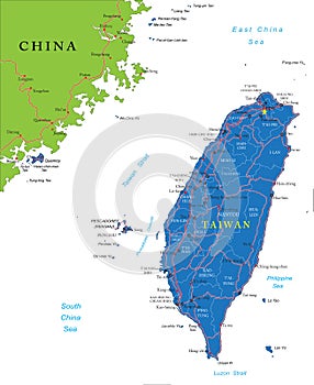 Taiwan map photo
