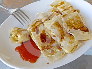 Taiwan omelet closeup