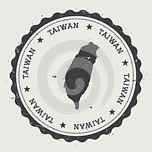 Taiwan, Republic Of China hipster round rubber.