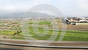 Taiwan Rural Scene Out of The Window of a Driving High-Speed Train. HD