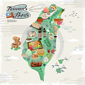 Taiwan snacks map