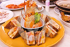 Taiwan Taipei, Seafood Restaurant, Lobster Sandwiches, Special Menu, Lobster & Bread Crisp, Crispy Crispy Sandwich,