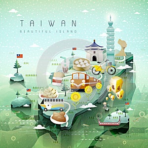 Taiwan travel map