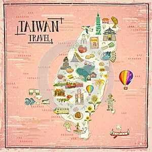 Taiwan travel map