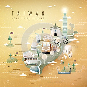 Taiwan travel map