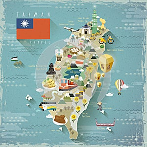 Taiwan travel map