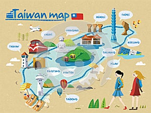 Taiwan travel map