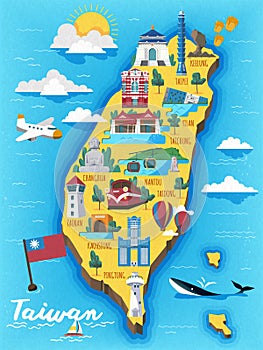 Taiwan travel map