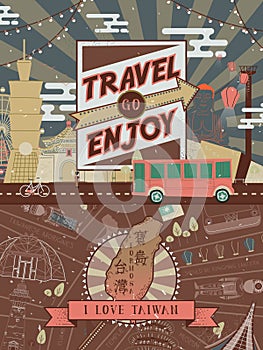 Taiwan travel poster