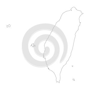 Taiwan vector country map outline