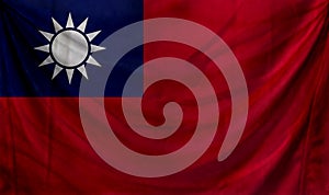 Taiwan Wave Flag Close Up