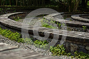 Taiwan, Yilan County, forests, mountains, lakes, bright ponds, open-air stage