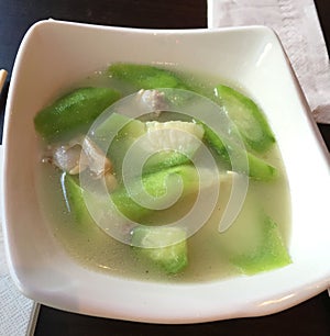 Taiwanese Cuisine Du Hsiao Yueh Fresh Hot Springs Melon Soup Vitamin Nutrients Vegan Diet Vegetarian Snack photo
