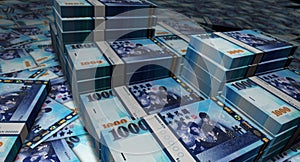 Taiwan Taiwanese Dollar 1000 TWD banknote money 3d illustration photo