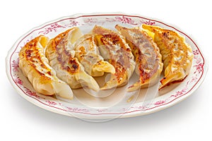 Taiwanese and Japanese Pan-fried gyoza dumpling jiaozi food