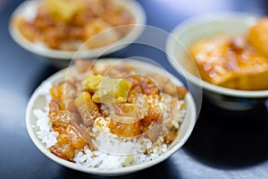Taiwanese minced pork rice