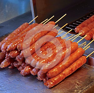 Taiwanese sausage closeup