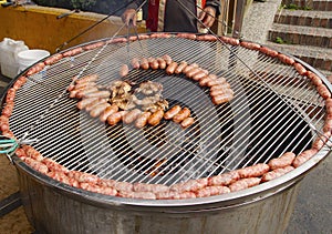 Taiwanese sausage closeup