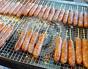 Taiwanese sausage closeup