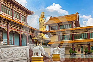 The Taiwanese style temple named Fo Guang Shan Thaihua, located in Khlong Sam Wa district, Bangkok, Thailand