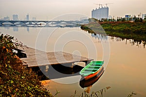 Taiyuan scene-Sunglow on the river