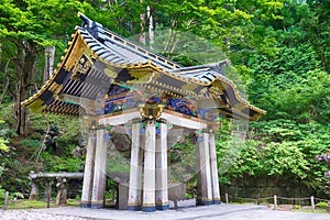 Taiyuin Mausoleum in Nikko, Tochigi, Japan. It is part of the World Heritage Site - Shrines and Temples