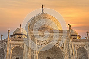 Taj Mahal Agra at sunrise