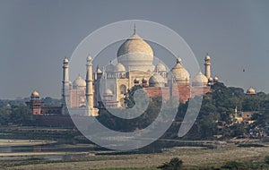 The Taj Mahal as viewed from Agra Fort, Uttar Pradesh, India photo