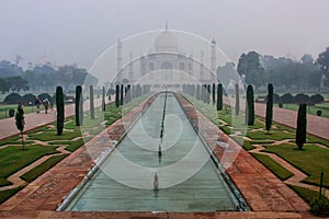 Taj Mahal in early morning for, Agra, Uttar Pradesh, India