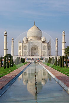 Taj mahal in evening light