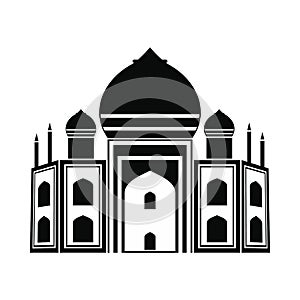 Taj Mahal, India icon, simple style